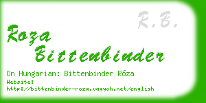 roza bittenbinder business card